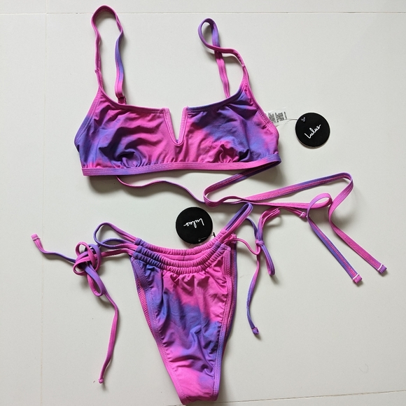 ⭐3 for 20⭐ Lulu's purple tie-dye bikini XS - Picture 6 of 8